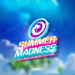 Summer Madness Destination Music Festival Logo against a bright blue sky. The logo features the words 'Summer Madness' in large, vibrant colors, with 'Destination Music Festival' written below. Above the text is an emblem with a silhouette of a person within a circular design, promoting the return of the festival to Moalboal, Cebu. - midnightrebels.com