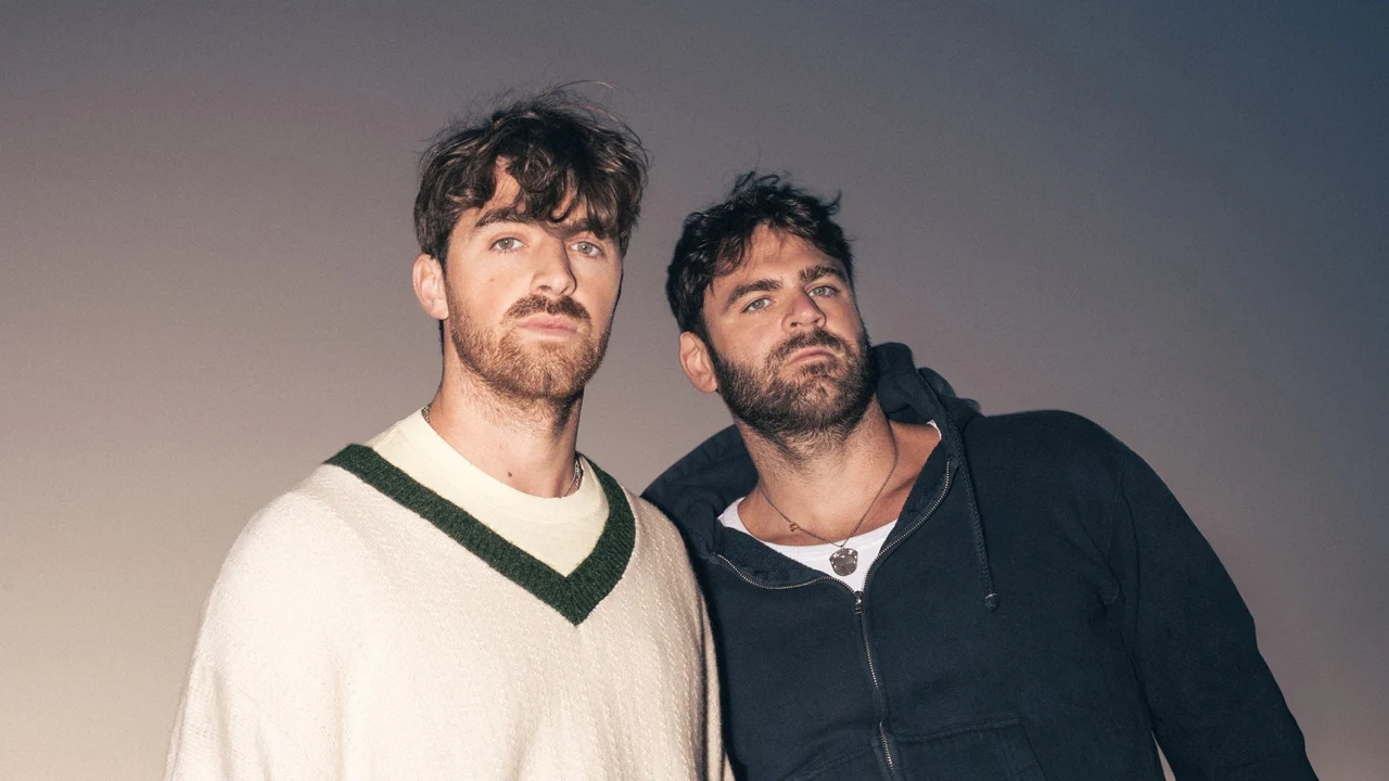 The Chainsmokers duo posing for portrait.